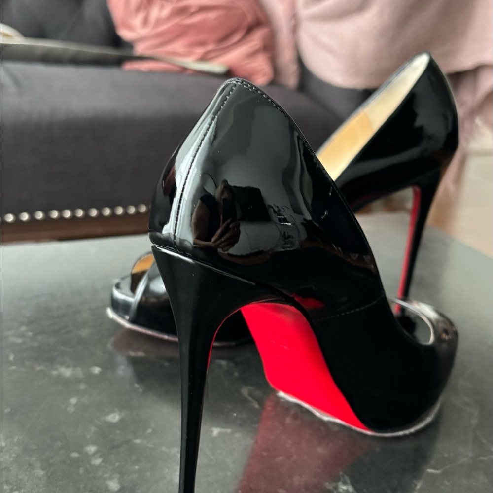 Christian Louboutin Black and Red Stiletto Heels